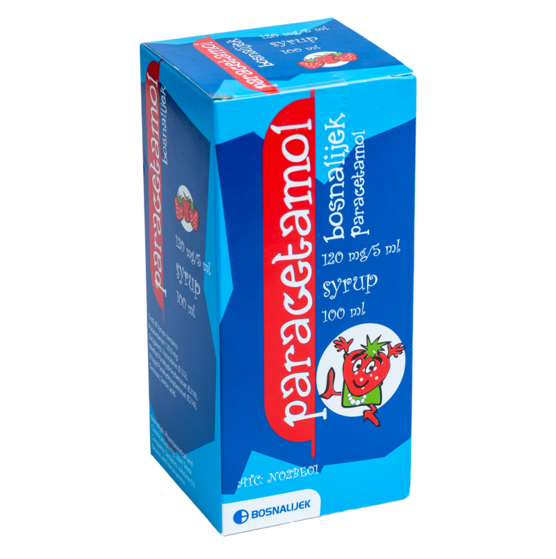 Paracetamol Syrup 120mg/5ml
• Contains: Paracetamol
• Dose:2.5ml-20ml 3-4 times a day.
• Indication: Headache, Migraine,Cold,Flu, Fever, Sore throat, Toothache,Back pain, Rheumatic and Muscle pain, Dysmenorrhoea.